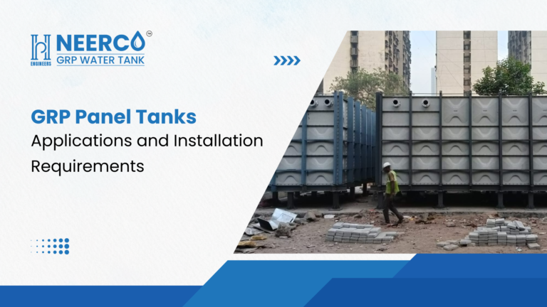 What are the GRP Panel Tanks Applications and Installation Requirements?
